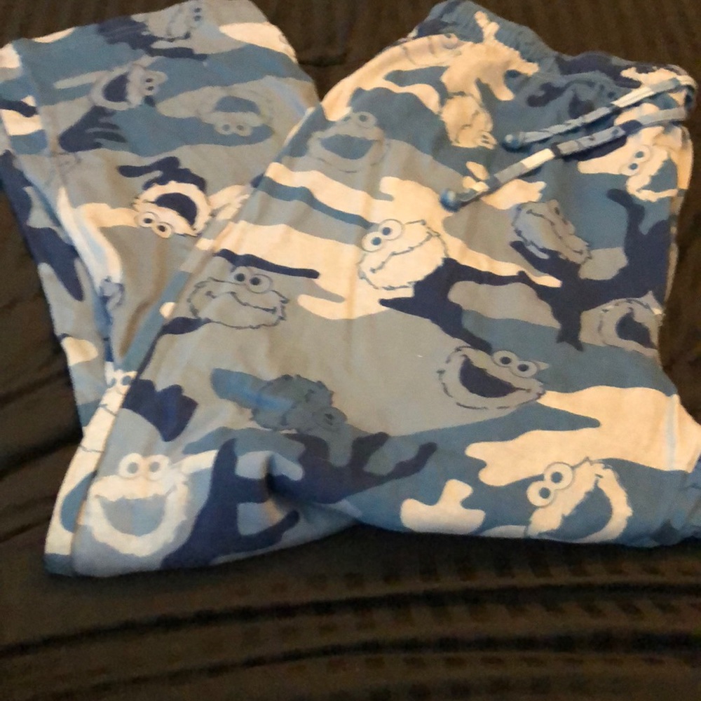 Blue Cookie Monster PJ pants XL